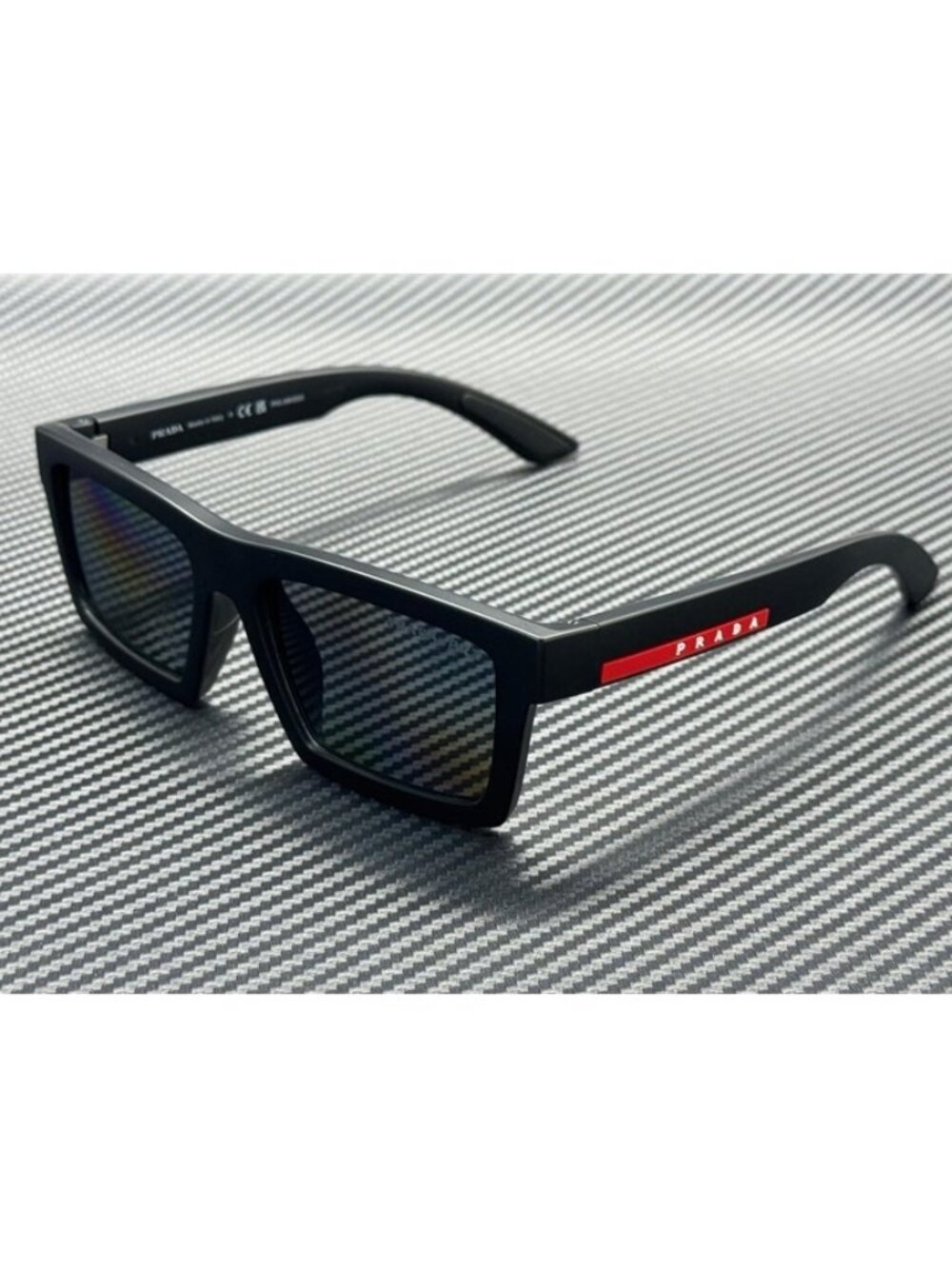 New Prada Linea Rossa Men Matte Black Sunglasses 58-18-145